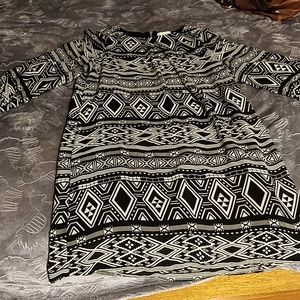 Black and white Aztec dress